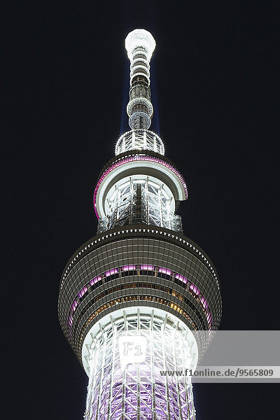 niedrig,beleuchtet,Nacht,Himmel,Tokyo,Hauptstadt,Ansicht,Flachwinkelansicht,Winkel