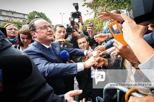 französisch arbeiten Besuch Treffen trifft Präsident Angouleme