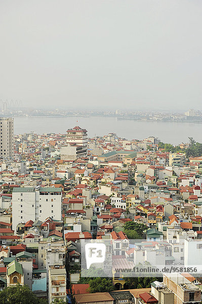 Hanoi Hauptstadt Großstadt Ansicht Vietnam