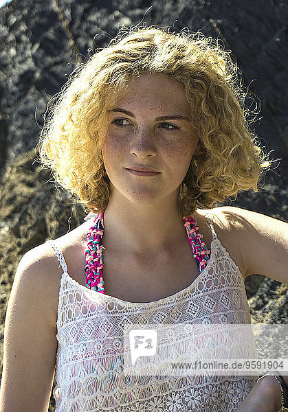 Portrait of teenage girl on the beach