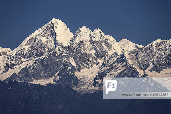 Berge des Himalaya bei Nagarkot Nepal Asien