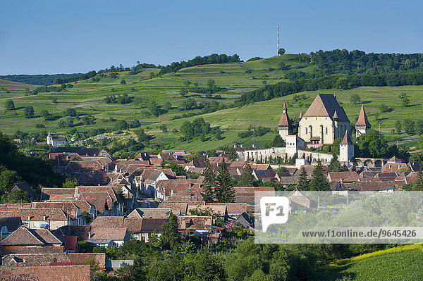Dorf mit sächsischen Kirchenburgen  UNESCO Weltkulturerbe  Biertan  Birthälm  Rumänien  Europa
