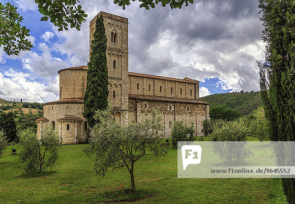 'Abtei Sant'Antimo  Montalcino  Toskana  Italien  Europa'