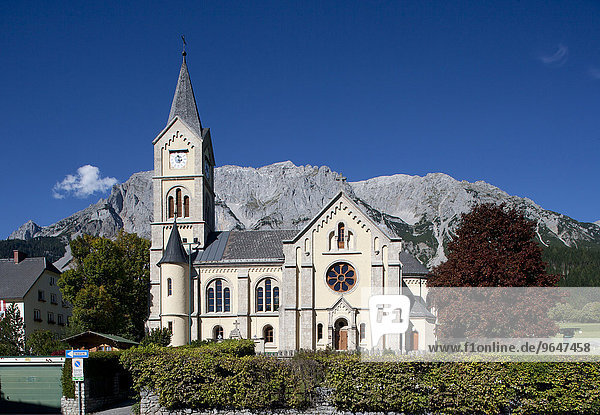 Evangelische Kirche  Dachsteinmassiv  Ramsau am Dachstein  Steiermark  Österreich  Europa