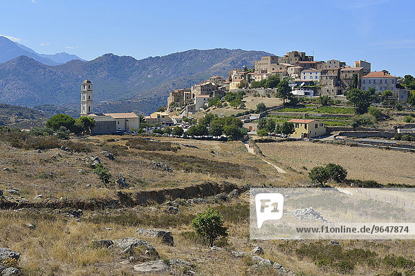 The mountain village of Sant'Antonio  Balagne  Haute-Corse  Corsica  France  Europe