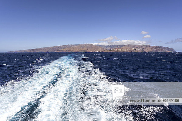 Ausblick von der Fähre nach Teneriffa  La Gomera  Kanarische Inseln  Spanien  Europa