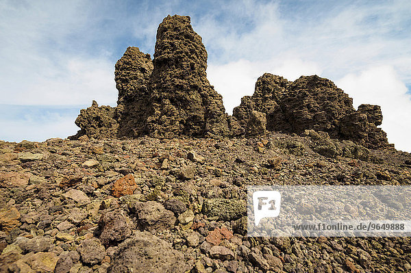 The peak of Roque de Los Muchachos  La Palma  Canary Islands  Spain  Europe