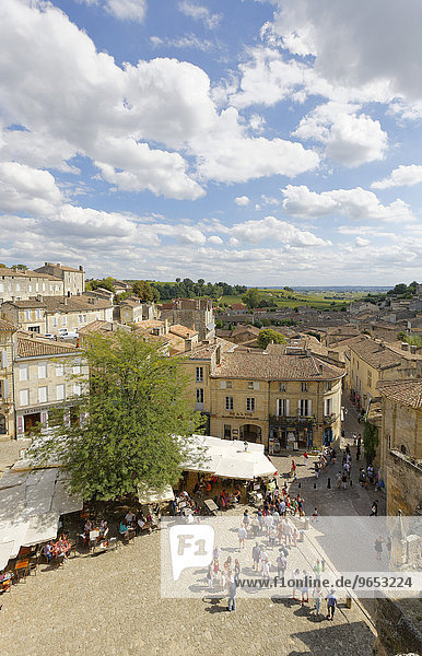 Altstadt  UNESCO Weltkulturerbe  Saint-Emilion  Département Gironde  Aquitanien  Frankreich  Europa