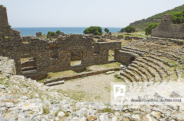 Odeon  antike Stadt Anemurion  Anamur  Provinz Mersin  Türkische Riviera  Türkei  Asien