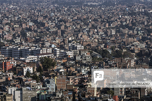 Ausblick auf Kathmandu vom Swayambhunath-Stupa  Kathmandu  UNESCO Weltkulturerbe  Nepal  Asien
