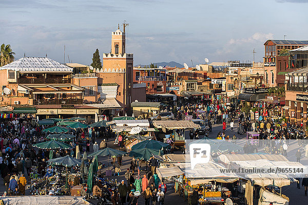 Djemaa el Fna or Jamaa el Fna square  Marrakech  Morocco  Africa