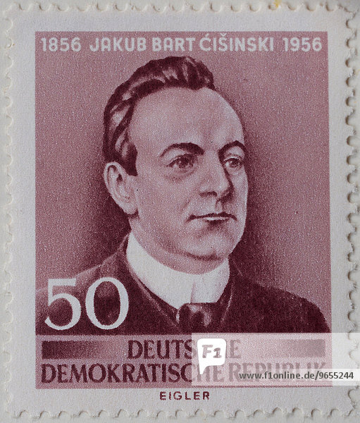 Jakub Bart-?i?inski  Portrait auf einer Briefmarke  DDR  1956
