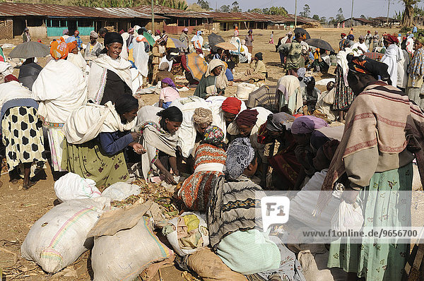 Markt  Dorze  Südäthiopien  Äthiopien  Afrika