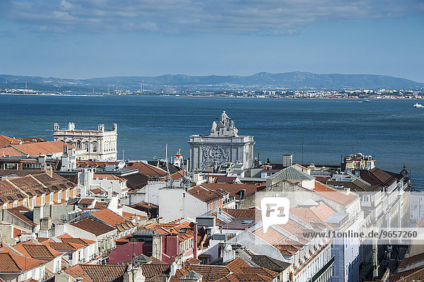 View across Lisbon  Lisbon  Lisbon District  Portugal  Europe