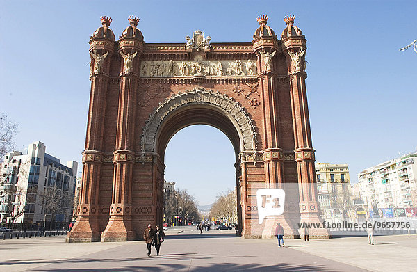 Arc de Triomf in Barcelona  Spanien  Europa
