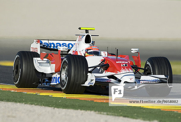 Timo GLOCK  Deutschland  im Toyota TF108  bei Formel 1 Testfahrten auf dem Circuit Ricardo Tormo bei Valencia  Spanien  Europa