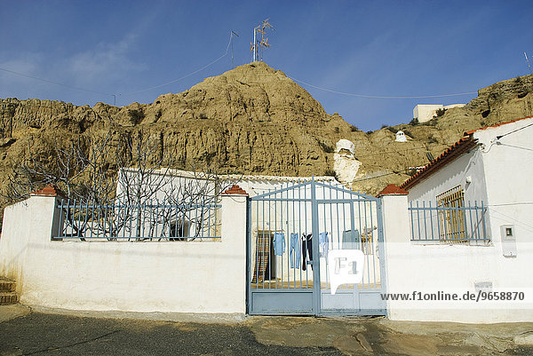 Höhlenwohnungen in Guadix  Provinz Granada  Andalusien  Spanien  Europa