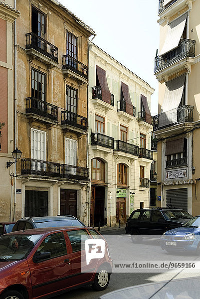 Wohngebäude an der Plaza Forn De Sant Nicolau in Valencia  Spanien  Europa