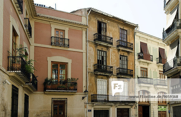 Wohngebäude an der Plaza Forn De Sant Nicolau in Valencia  Spanien  Europa