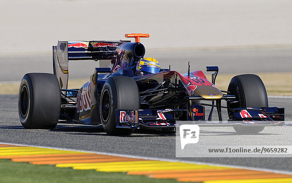 Sebastien Buemi  SUI  test driving the Toro Rosso STR4 during Formula 1 test driving in Valencia  Spain  Europe