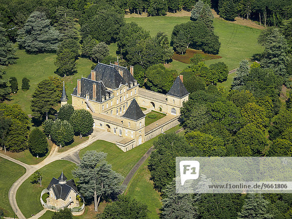 Luftbild  Schloss Giverzac  bei Domme  Périgord  Département Dordogne  Region Aquitanien  Südfrankreich  Frankreich  Europa