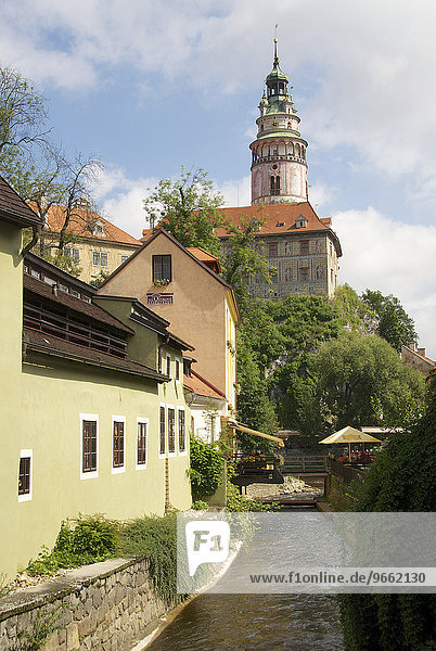 Schlossturm  Altstadt  UNESCO-Welterbe  ?eský Krumlov  Krumau  Tschechien  Europa