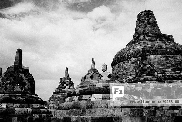 nahe Monument fünfstöckig Buddhismus Borobudur Indonesien Yogyakarta