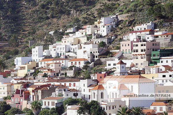 Häuser  Vallehermoso  La Gomera  Kanarische Inseln  Spanien  Europa