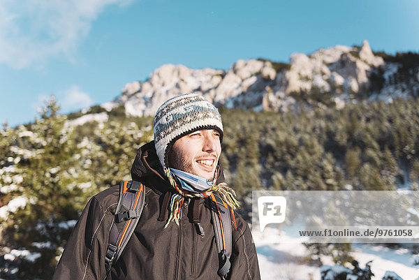 Spain  Cadi-Moixero Natural Park  smiling man in the mountains