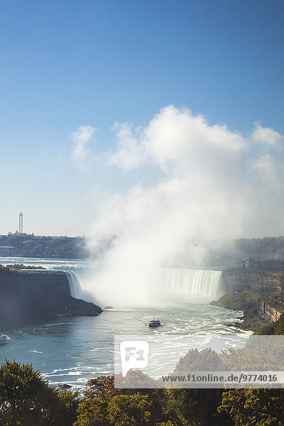 Nordamerika Niagarafälle Horseshoe Falls Grenze Kanada neu