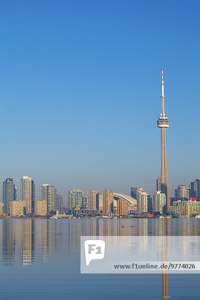 Skyline Skylines Großstadt Turm Nordamerika Ansicht Kanada Ontario Toronto