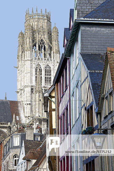 Detail Details Ausschnitt Ausschnitte Frankreich Europa flirten Gebäude Kirche Heiligtum Mittelpunkt Jahrhundert Hälfte Rouen