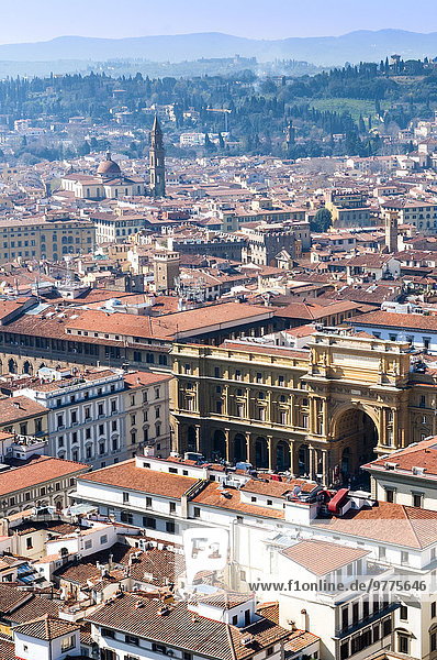 Europa über Ansicht UNESCO-Welterbe Kathedrale Florenz Italien Toskana