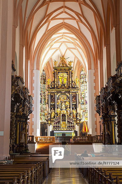 Interior of the Imperial Abbey of Mondsee  Mondsee  Mondsee Lake  Oberosterreich (Upper Austria)  Austria  Europe