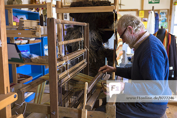 benutzen Europa Tradition Großbritannien Schal Handwerker Wolle Handwerkserzeugnis Highlands Schottland