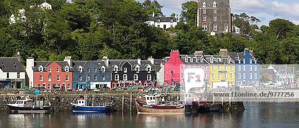 Farbaufnahme Farbe Europa Großbritannien Gebäude Ufer Vielfalt Schottland Tobermory