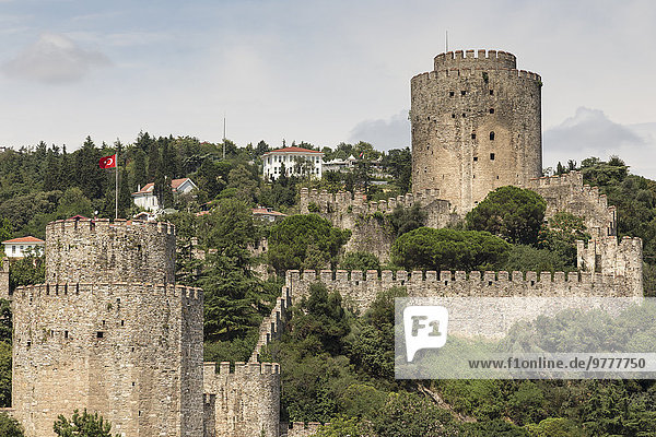 Europa Festung Ansicht Erhöhte Ansicht Aufsicht heben Bosporus Istanbul Meerenge Türkei