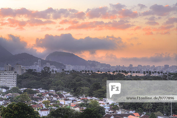 Morgendämmerung Ansicht Brasilien Ortsteil Lagune Rio de Janeiro Südamerika