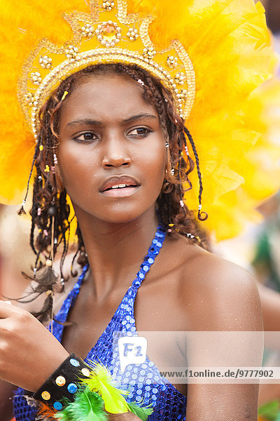 hoch oben Frau Kleidung Karneval Brasilien Pernambuco Südamerika