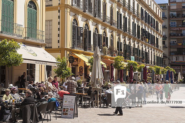 Europa Restaurant Stadtplatz Andalusien Malaga Merced Spanien