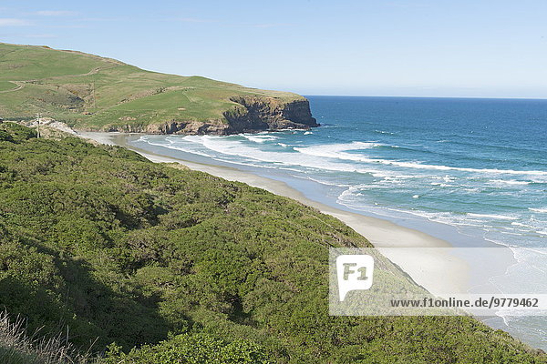 Strand Pazifischer Ozean Pazifik Stiller Ozean Großer Ozean neuseeländische Südinsel Neuseeland Otago