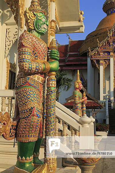 Warrior in Wat Chamongkron Royal Monastery  Pattaya City  Thailand  Southeast Asia  Asia