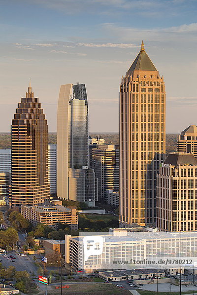 Skyline Skylines passen Amerika über Nordamerika Ansicht Erhöhte Ansicht Aufsicht Verbindung heben Atlanta Interstate