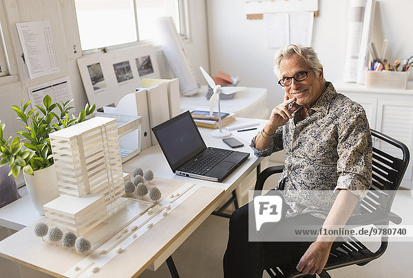 Portrait of architect in his office