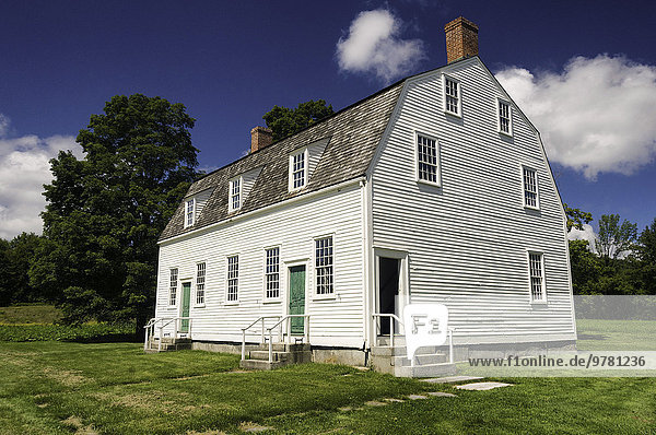 The meeting house dating from about 1793  in Hancock Shaker Village  Hancock  Massachusetts  New England  United States of America  North America