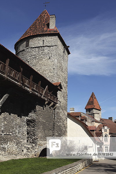 Tallinn Hauptstadt Stadtmauer Mittelalter Europa Stadt UNESCO-Welterbe Estland alt