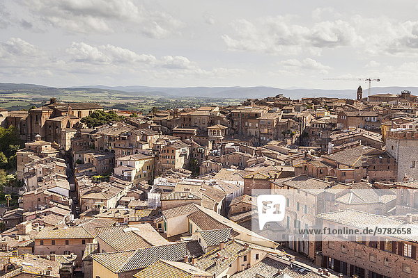 Dach Europa über Ansicht UNESCO-Welterbe Italien Siena Toskana