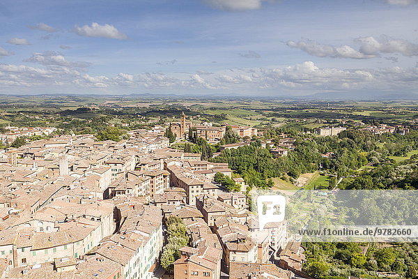 Dach Europa über Ansicht UNESCO-Welterbe Italien Siena Toskana