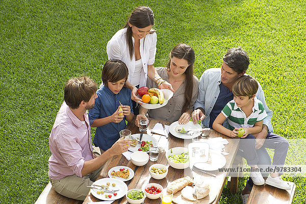 Family and friends gather for picnic