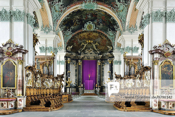 Chorgestühl der Stiftskirche St. Gallen  UNESCO Welterbe  St. Gallen  Schweiz  Europa